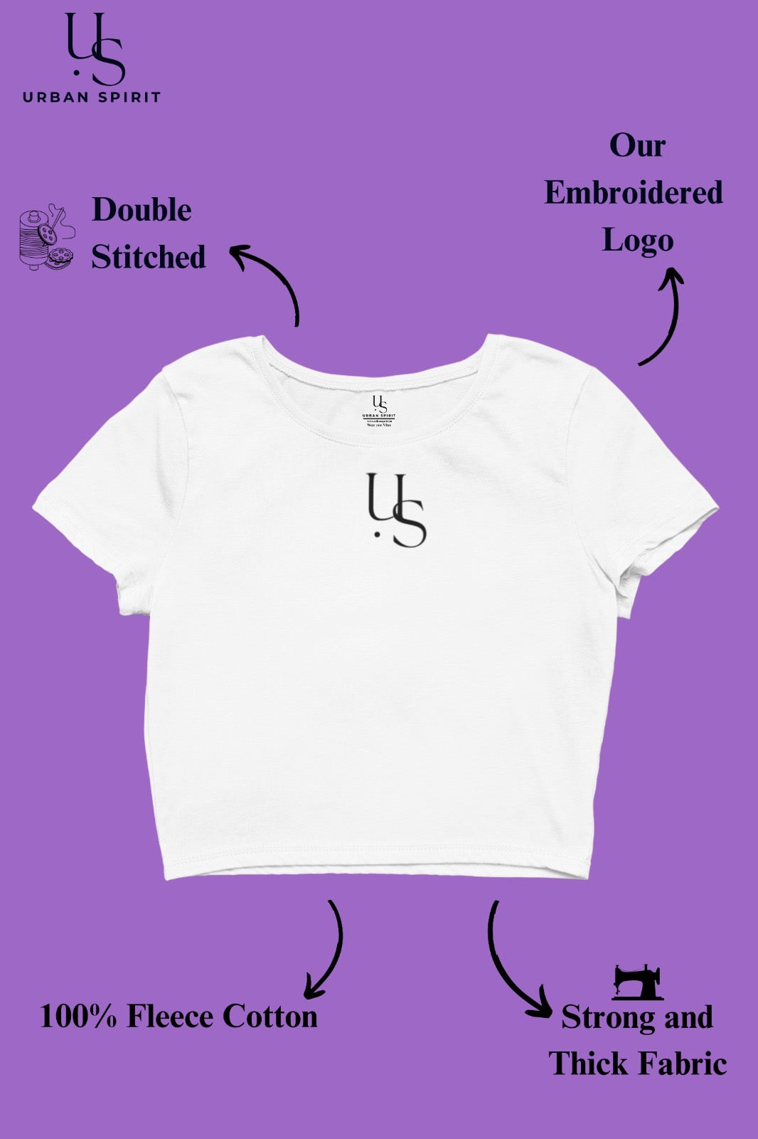 Women's Crop Top – White