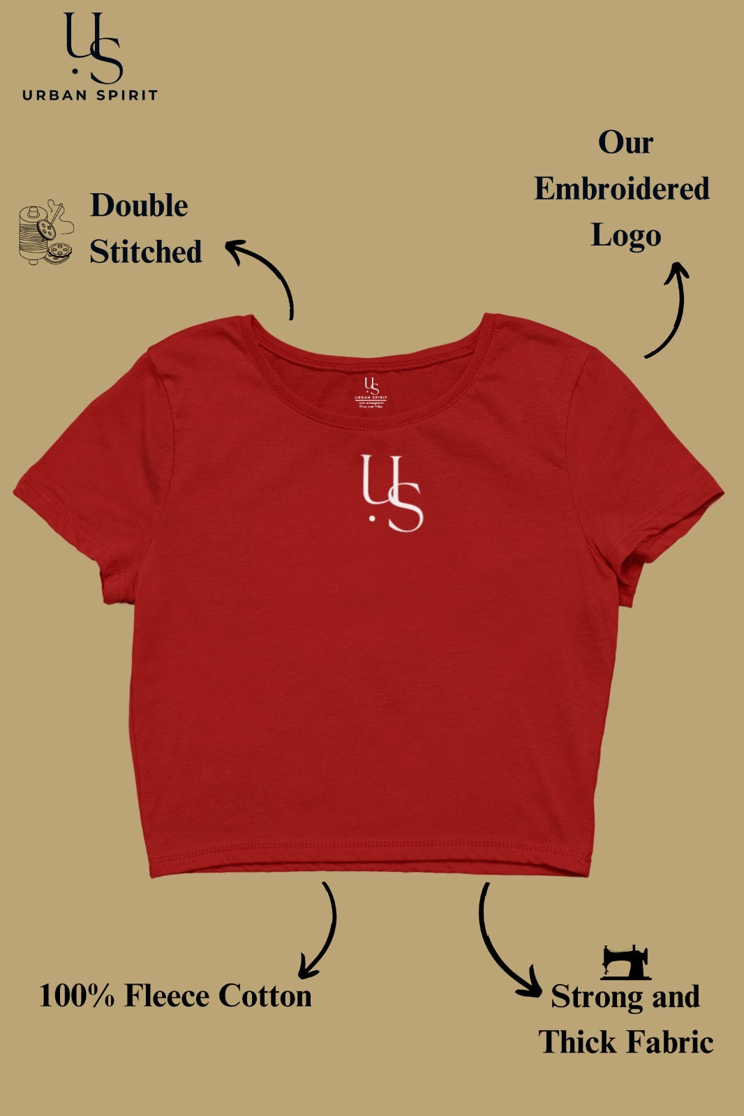 Women's Crop Top – Red
