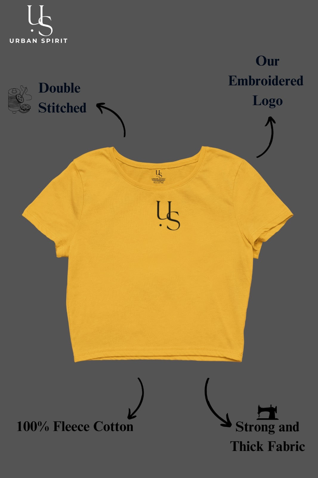 Women's Crop Top – Golden Yellow
