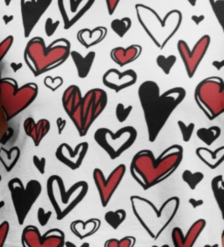 Cute Heart Women’s Crop Top