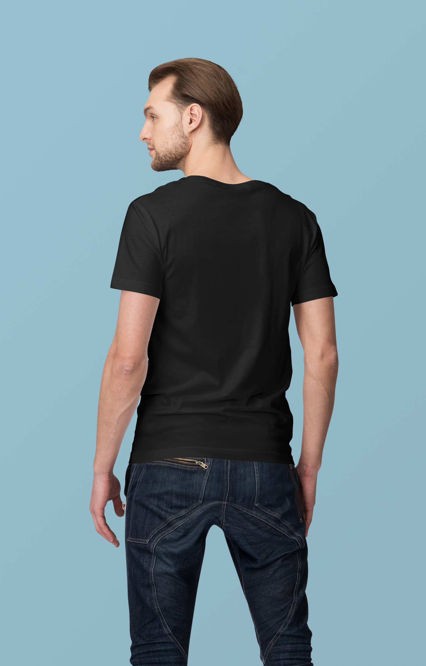 Space Print Black T-Shirt
