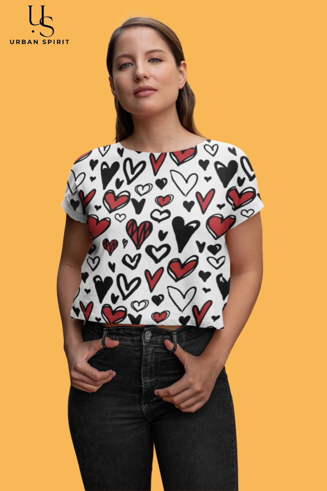 Cute Heart Women’s Crop Top