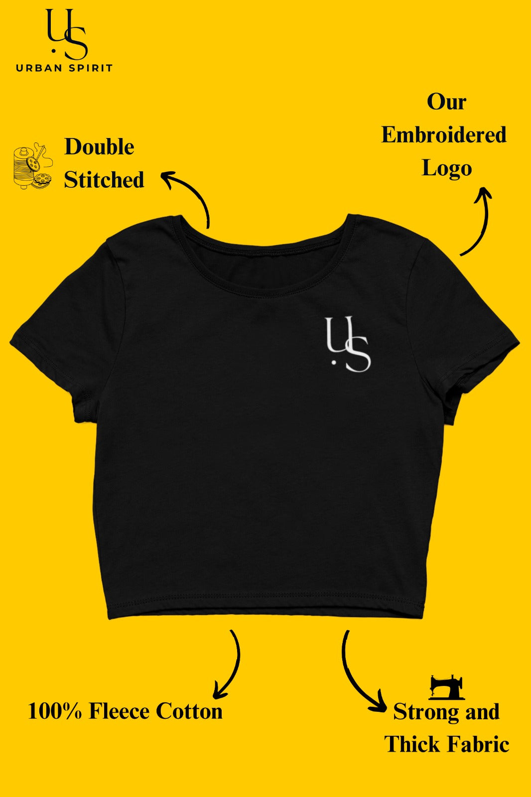 Women's Crop Top – Black