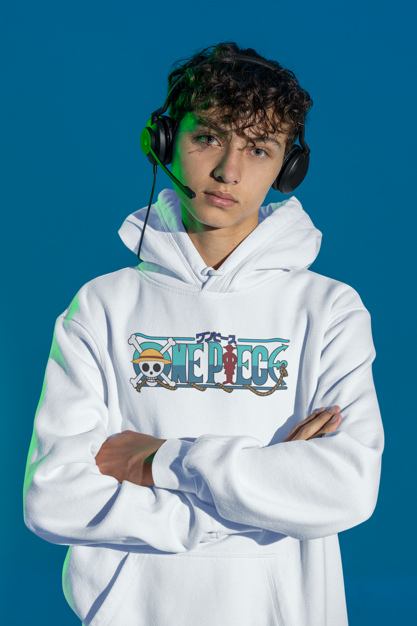 White Oversized One Piece Inspired Hoodie