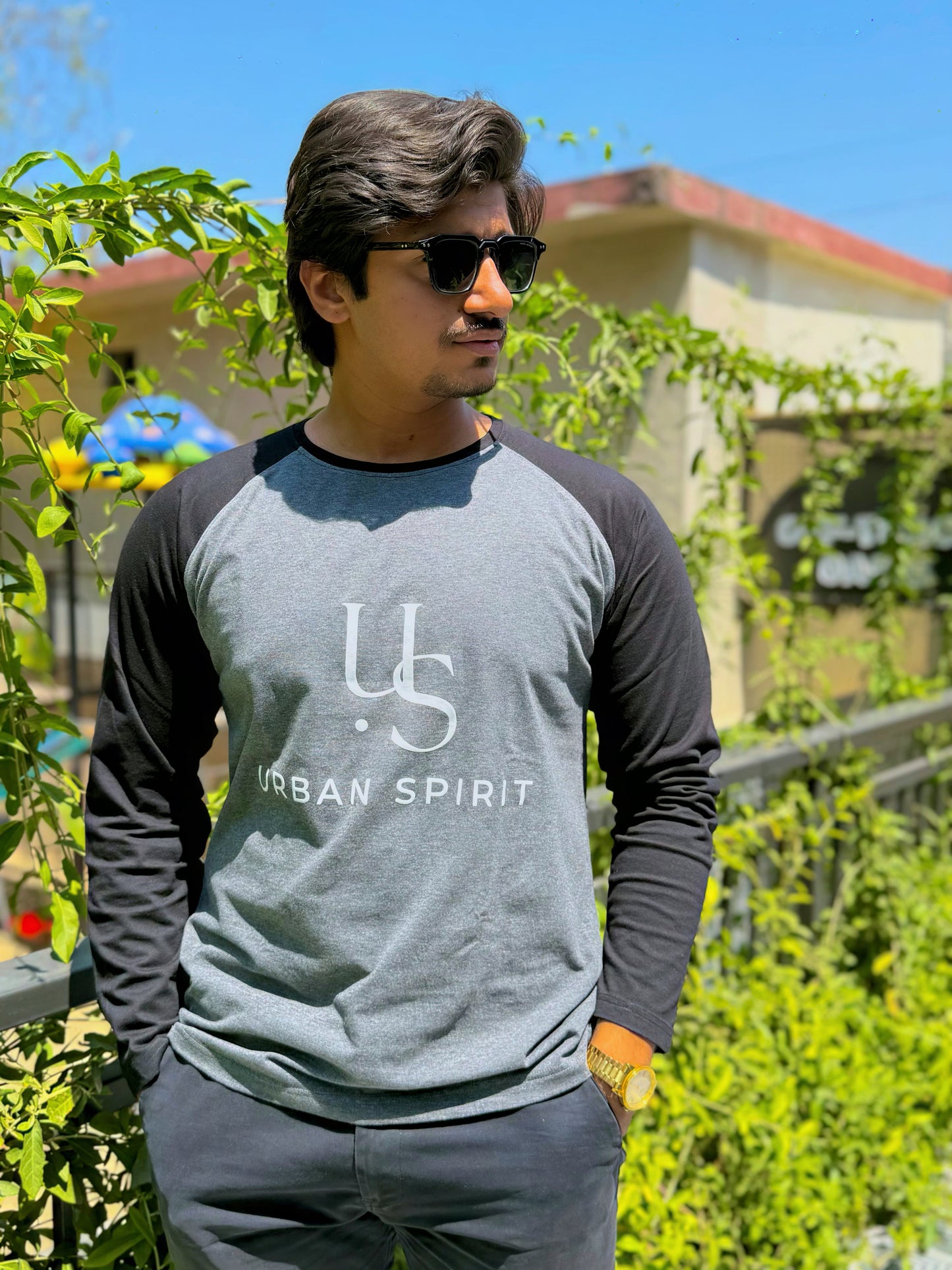 Grey Raglan T-Shirt