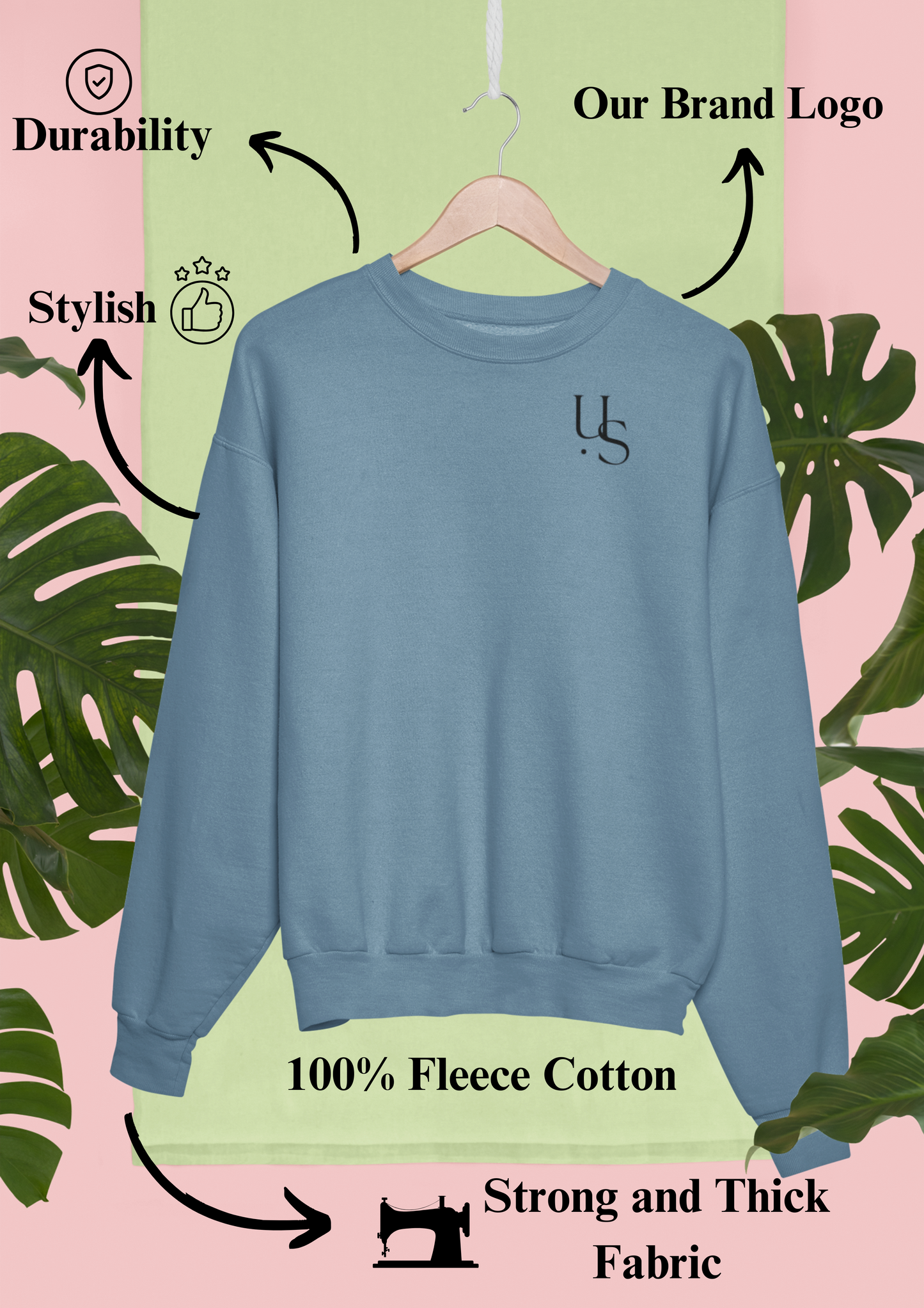 Denim Colour Pieces Sweatshirt