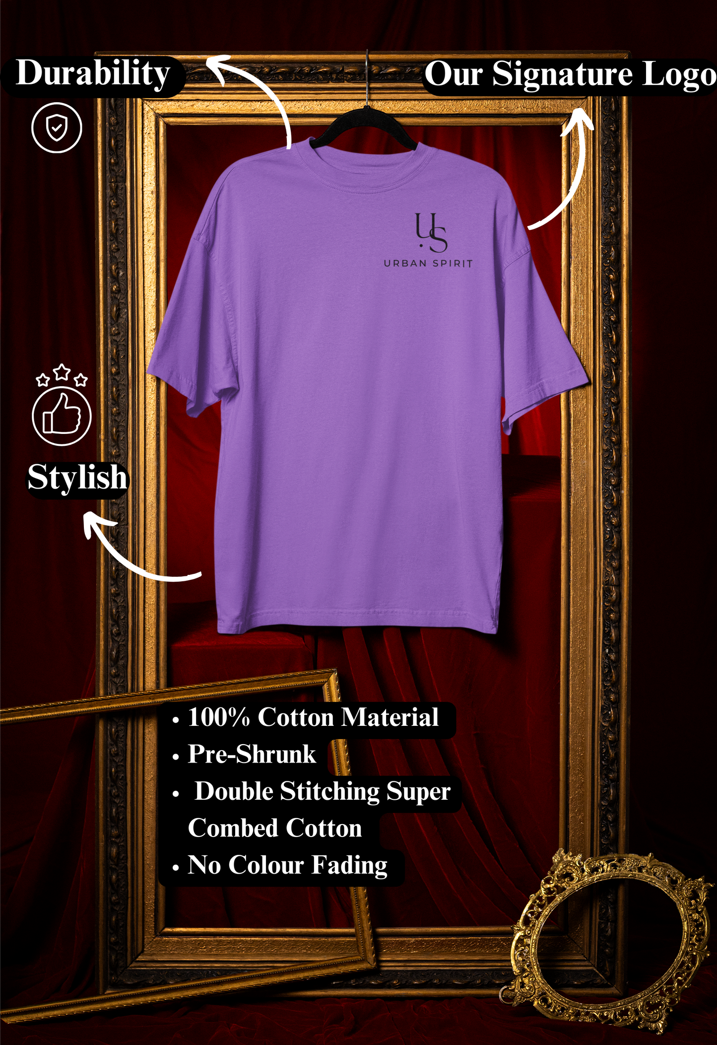 Lavender Oversized Essential T-Shirt