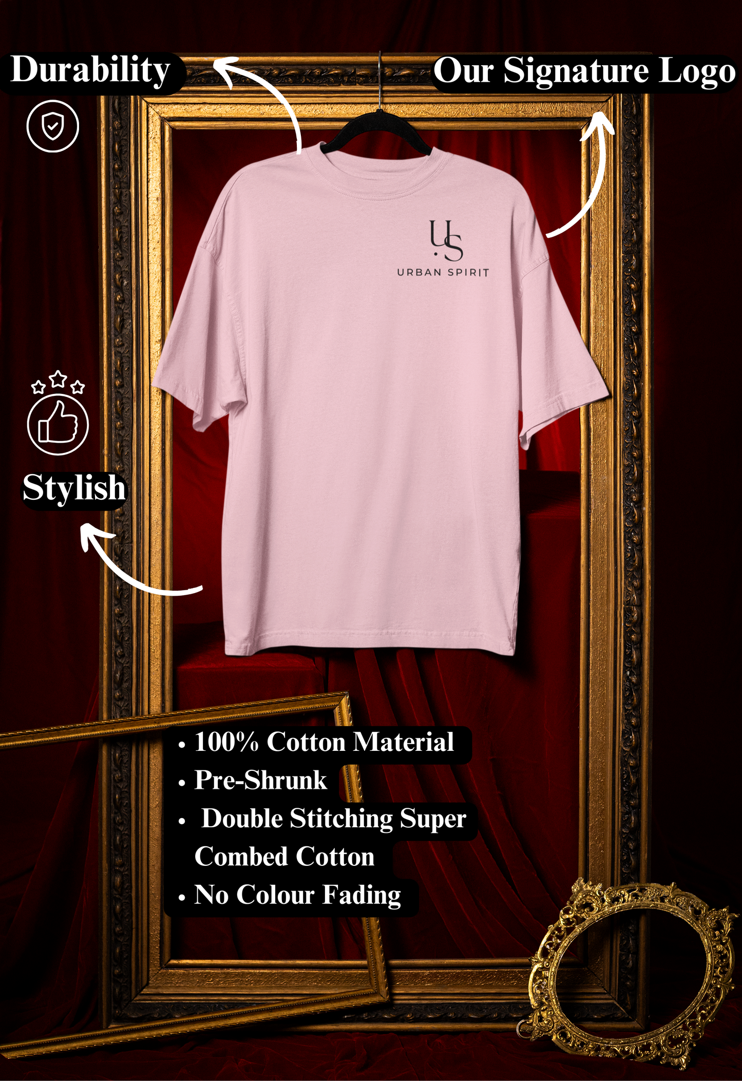 Pink Oversized Essential T-Shirt