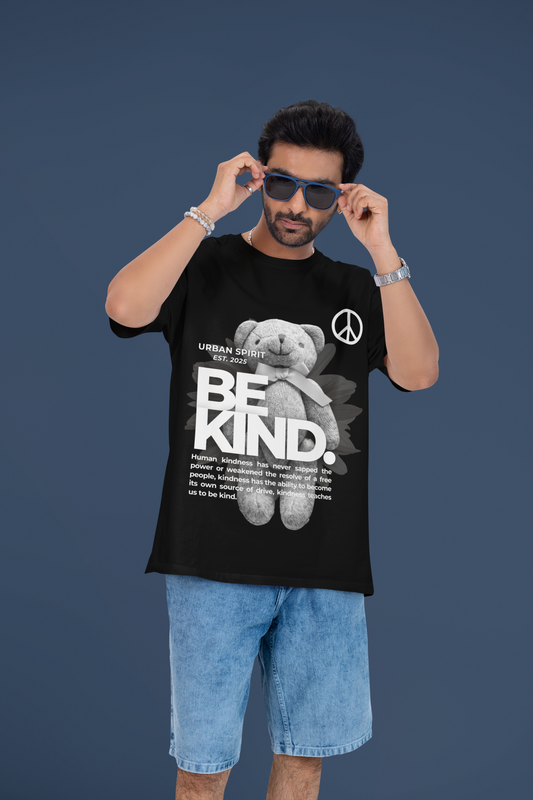 Be Kind Black Oversized T-shirt