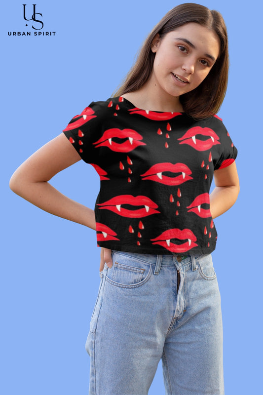 Vampire Teeth Women’s Crop Top
