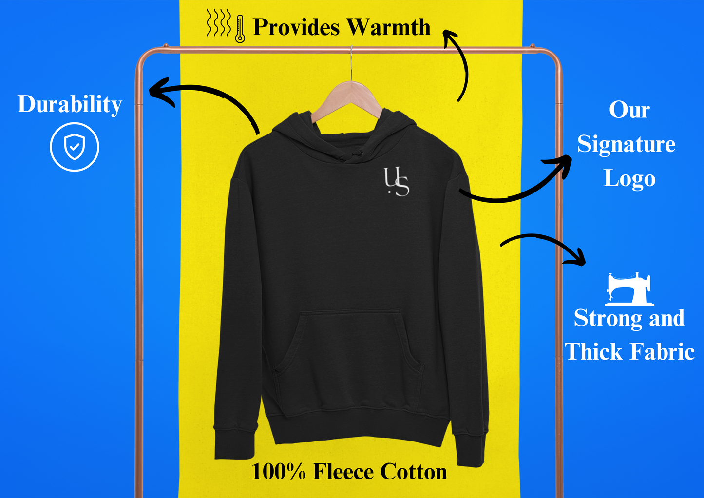 Black Butterfly Quote Hoodie