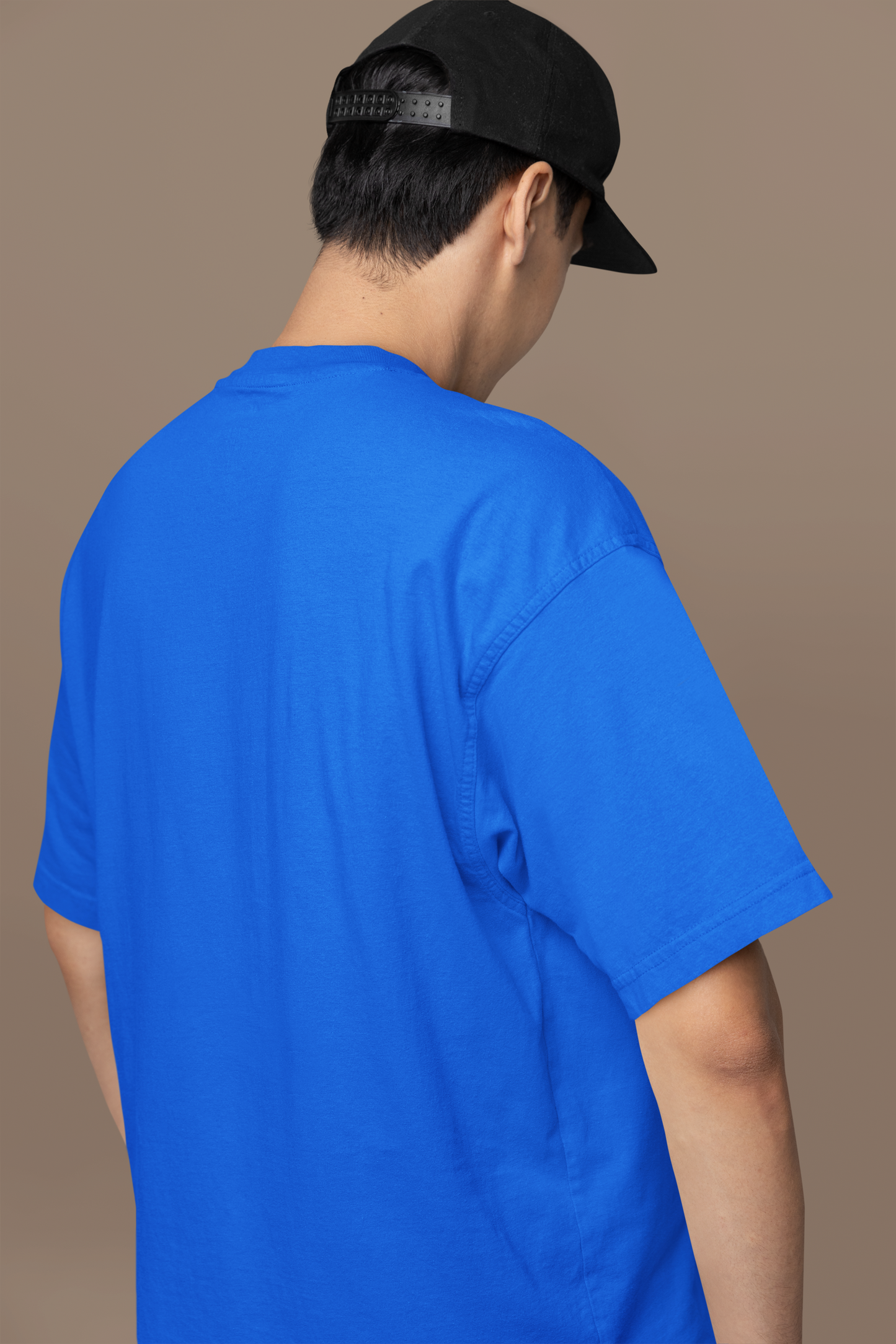 Oversized Royal Blue T-Shirt with Sukuna Design