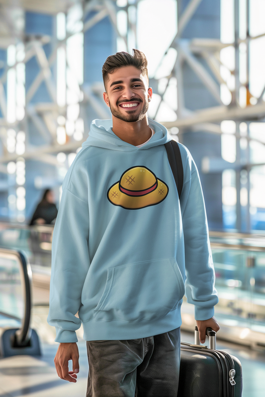 Jordyblue color straw hat oversized hoodie