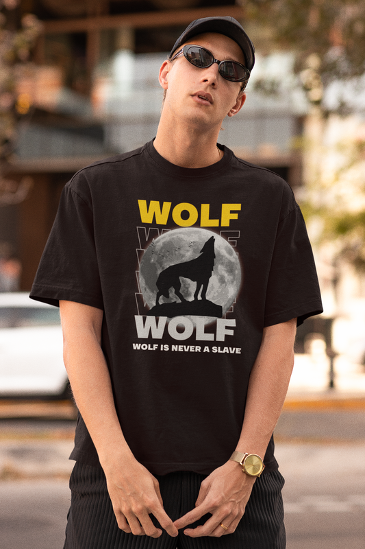 Chocolate Brown Wolf Inspired Oversized T-Shirt