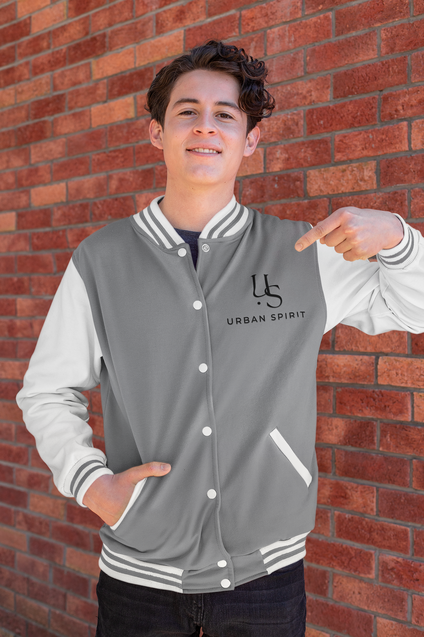 Grey Varsity Jacket