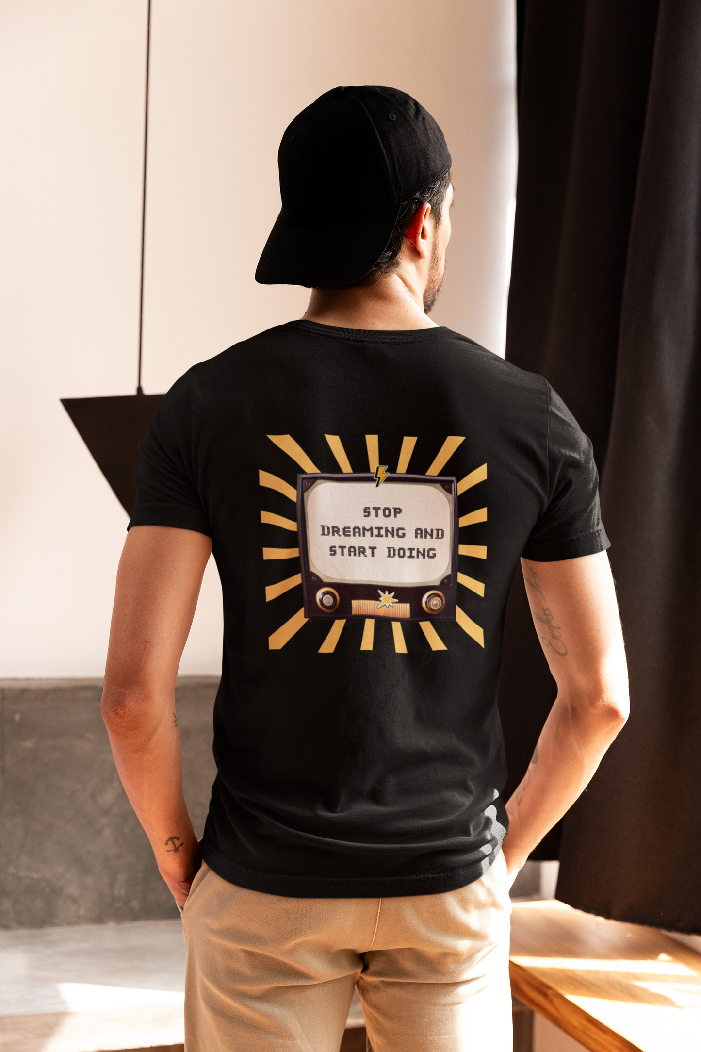 Black T-Shirt - Stop Dreaming, Start Doing