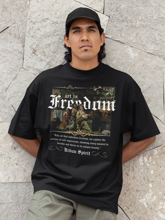Black Freedom Oversized T-Shirt