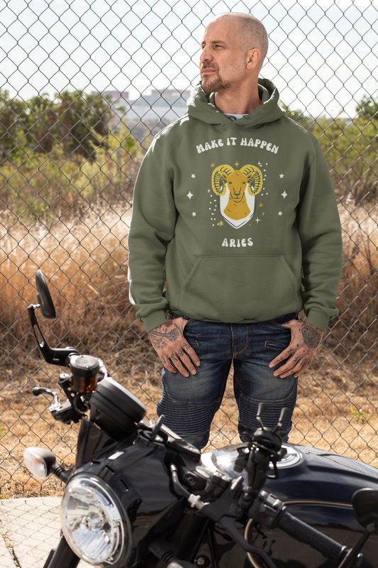 Olive Green Aries Hoodie