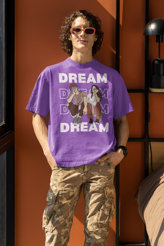 Lavender Dream Print Over-Sized T-Shirt